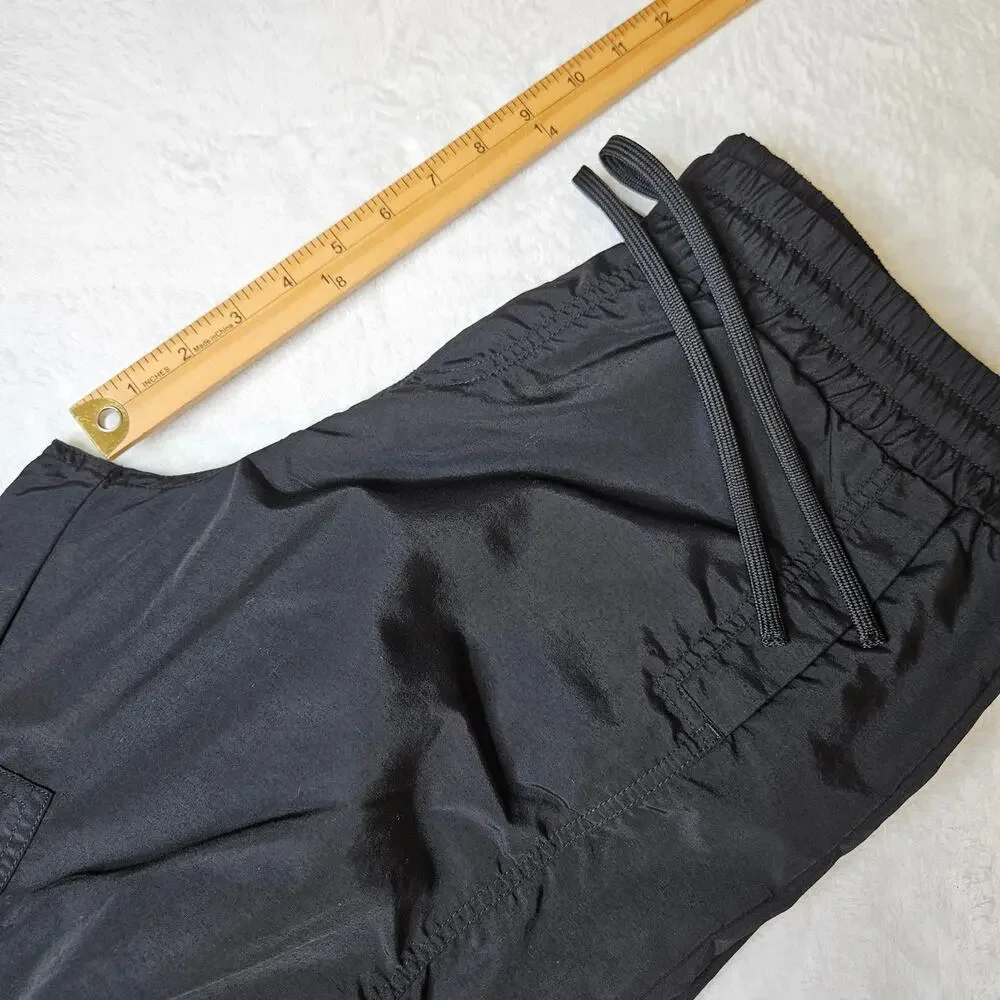 Lorna Jane Track Pants Large Black Drawstring Athletic Athleisure Y2K Gorpcore